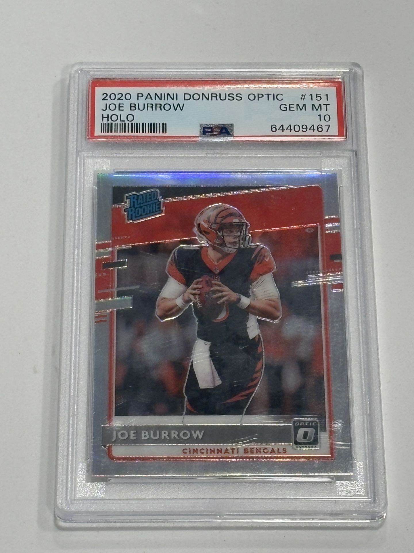 Joe Burrow GEM MT 10 - Optic Silver Rated Rookie