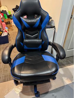 Gaming chair. Black and blue.