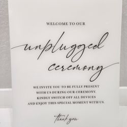Unplugged Wedding Signs