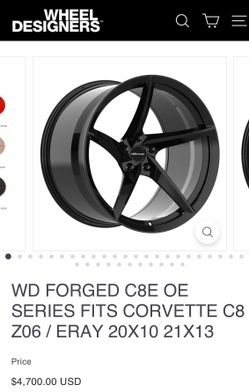 C8 CORVETTE Z06 ERAY GRANDSPORT DEEP CONCAVE WHEELS LIKE NEW
