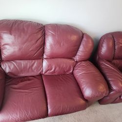 Moving Sale, Barely Used Leather Couch 120$