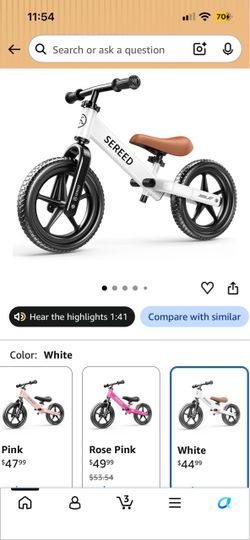 Sereed Kids Balance Bike – White