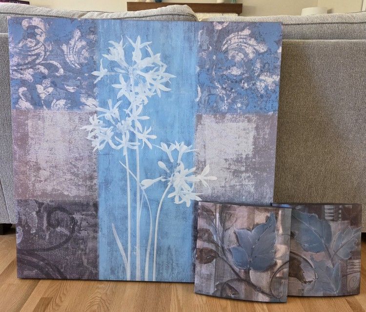 Floral canvas art set