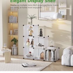 Cube Storage Organizer, 6-Cube Shelves Units, Closet Cabinet, DIY Plastic Modular Book Shelf
