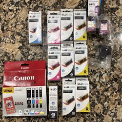 Ink Cartridges (13) For Canon And Hp Printers, Brand New