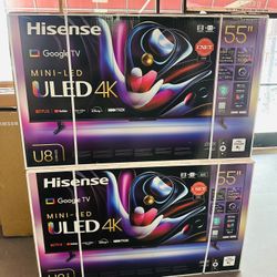 55” Hisense ULED U8N Mini-LED 4K UHD Smart Tv  