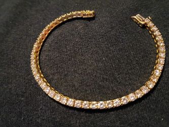 14K Gold Natural Diamond Tennis Bracelet – 4CTW – 12.1g