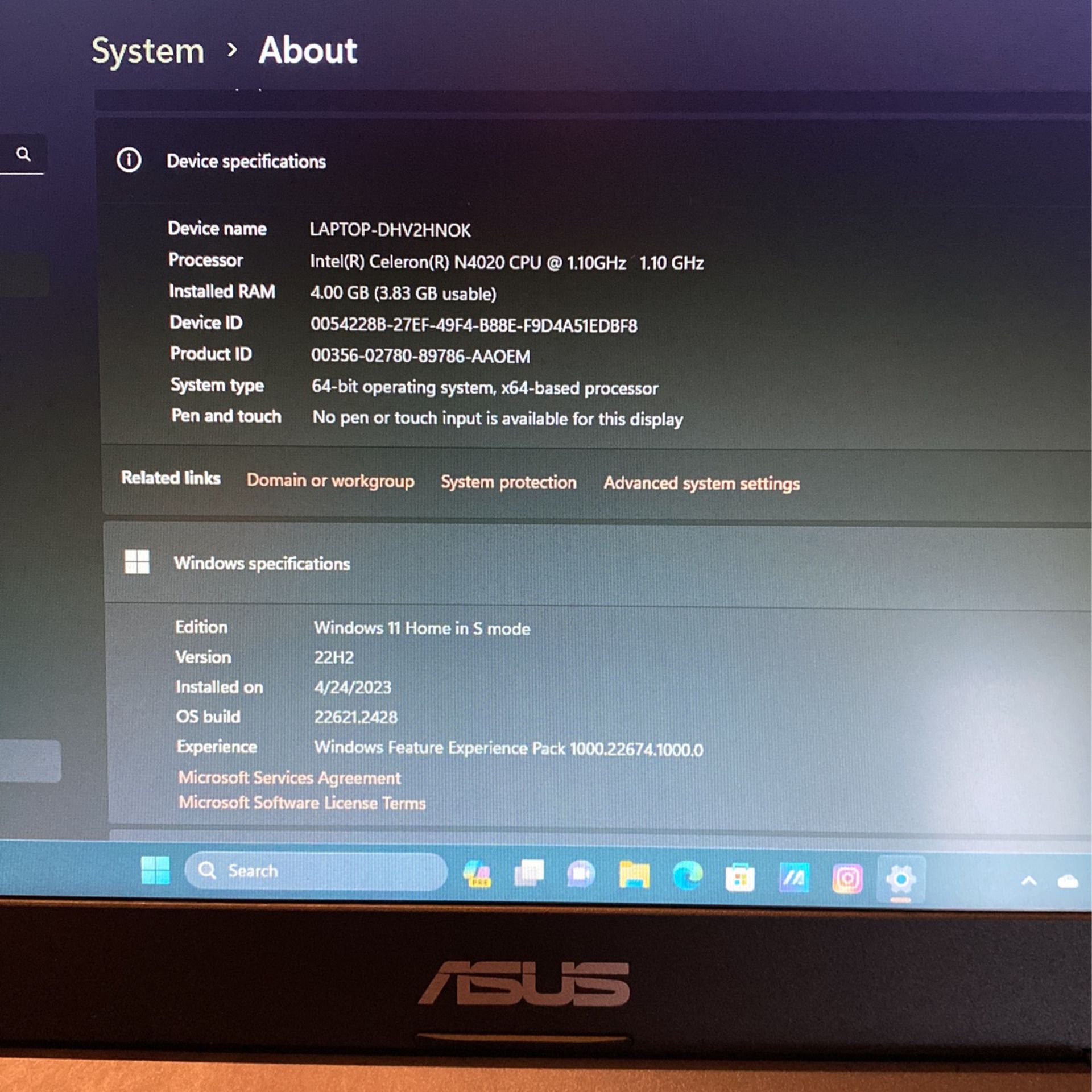 ASUS Laptop 12” 