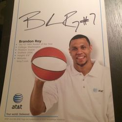 Brandon Roy autographed picture