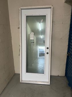 32x80 hurricane impact exterior door with frame