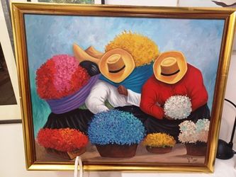CHRISTMAS GIFT EDUARDO MILLONES FARFAN ART EDUARDO MILLONES OIL ON CANVAS PAINTING PERU