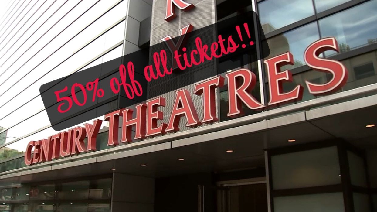 50% Off All Cinemark Tickets