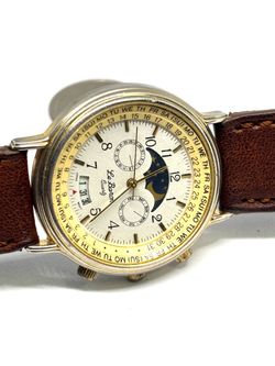 Le Baron Quartz Moon Phase Calendar Watch