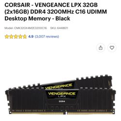 CORSAIR - VENGEANCE LPX 32GB (2x16GB) DDR4 3200MHz