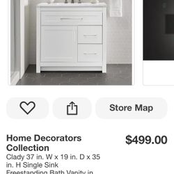 Home Decorators White Bath Vanity With Marble Top