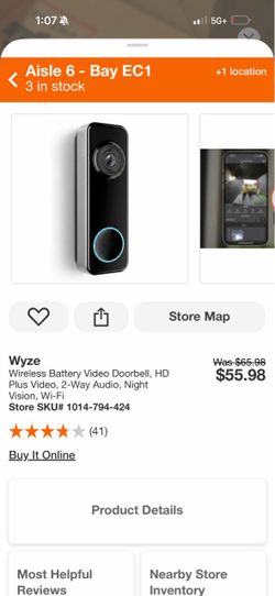 Wyze Wireless Battery Video Doorbell