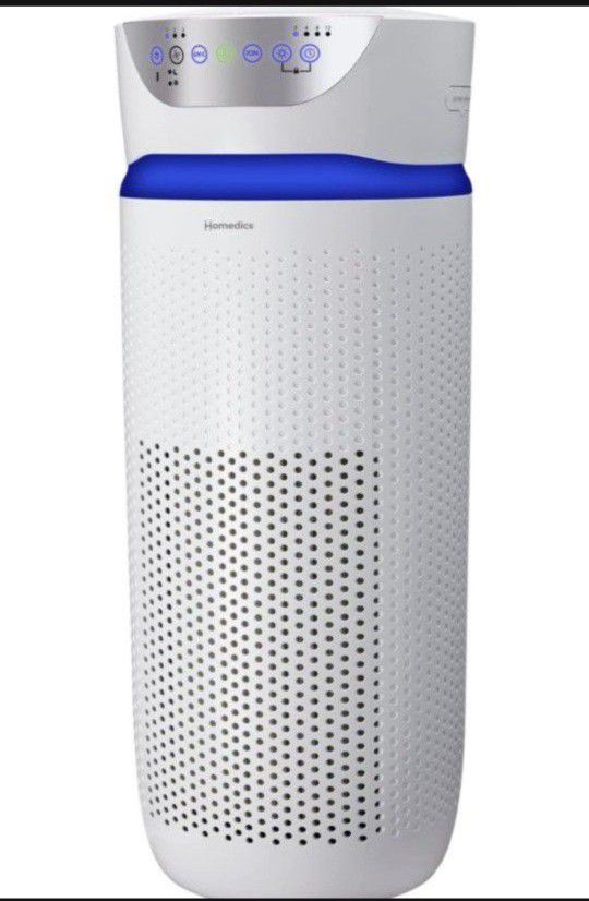 Homedics 5-in-1 UV-C Air Purifier - 360-Degree HEPA Filter for 1,659 Sq Ft, Extra Large Air Purifiers for Bedroom and Home, Essential Oil Pads, Built-