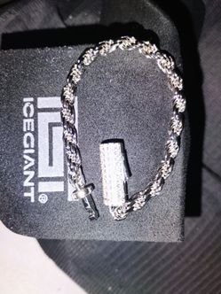 IceGiant Silver Rope Chain Bracelet