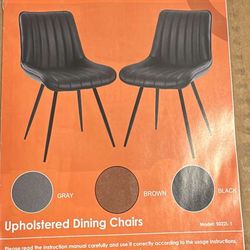 Dining chairs, brown color. Set of 6