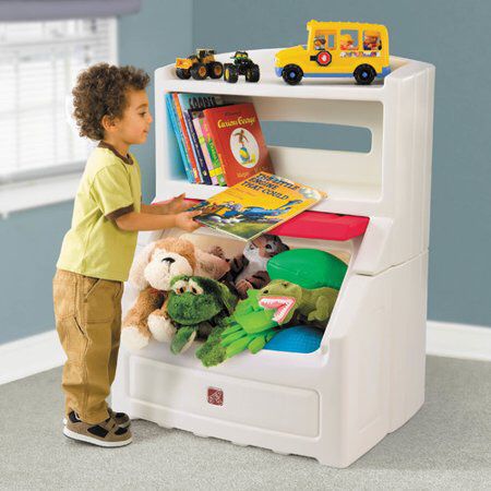 STEP2 TOY & BOOK STORAGE with kid safety features anti lock no tipping over