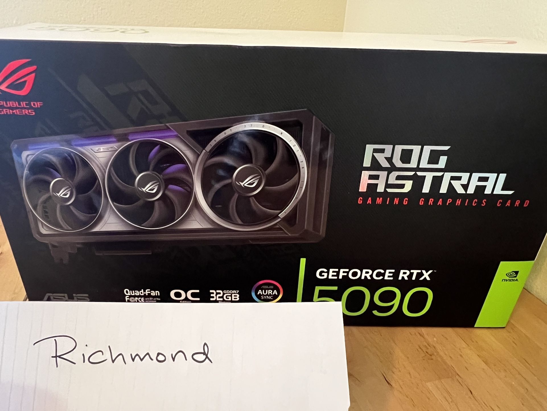 ROG Astral rtx 5090 Brand new sealed in box
