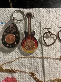 Assorted stones and jewelry