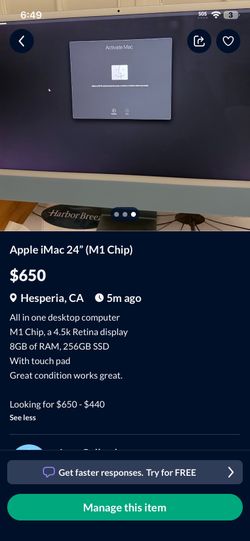 Apple iMac 24” (M1 chip)