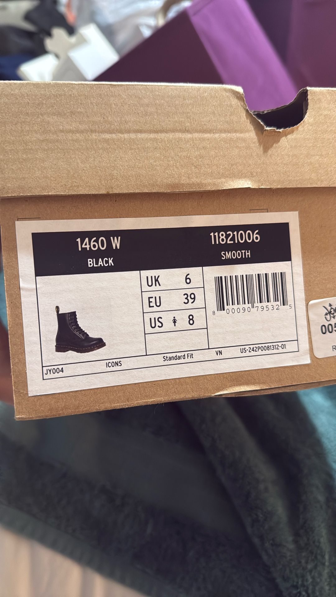 1460 Black Doc Marten Smooth Leather