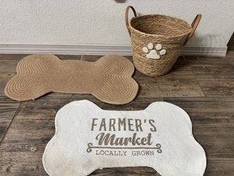 Pet toy basket and mat