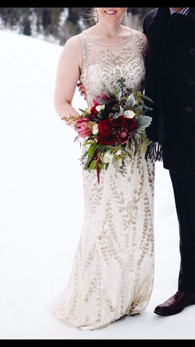 Jenny Packham Wedding Dress, Hermia in Gold/Ivory, Bridal size US10