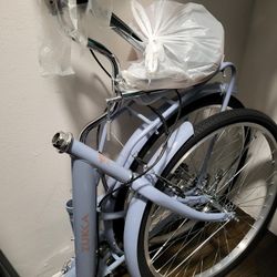 Blue, 26' Folding Bike