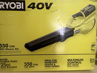 Ryobi 40v 550 CFM Blower Kit