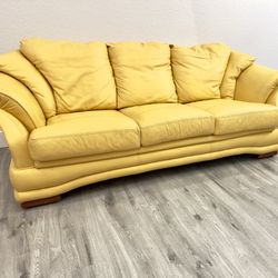 Real Italian leather couch set 