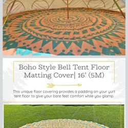 5M' (16x16ft) Bell Tent Yurt Mat