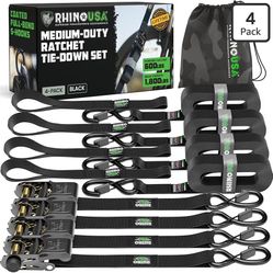 Brand New Rhino USA Medium Duty Ratchet Straps And Tie Downs