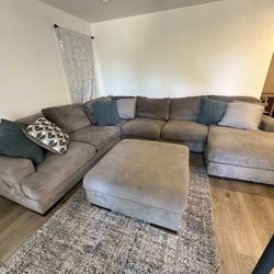 Big comfy couch with Ottoman included
