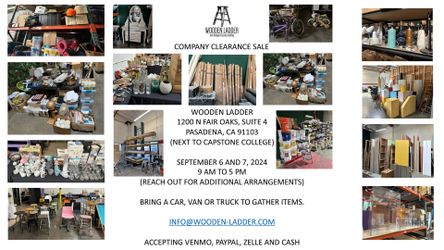 Company Clearance Sale (Props, Sets, Furniture & More)