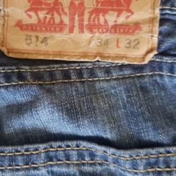 Mens 514 Levi Jeans  34x32