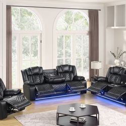 Ace Black 3pc Reclining Set 😍🚛🔥🤗