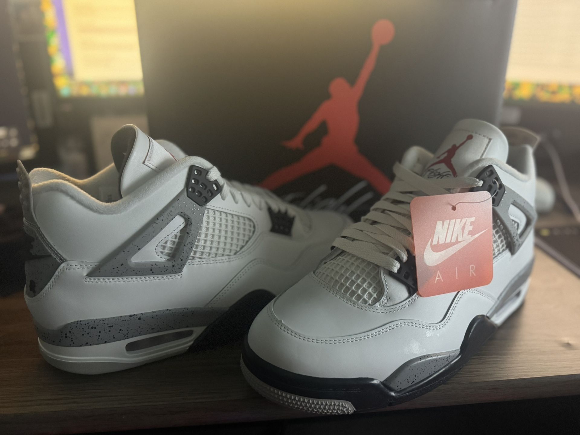 Below Retail +Tax *Pickup Only* Jodan 4 White Cement 10 Brand New nike Mens