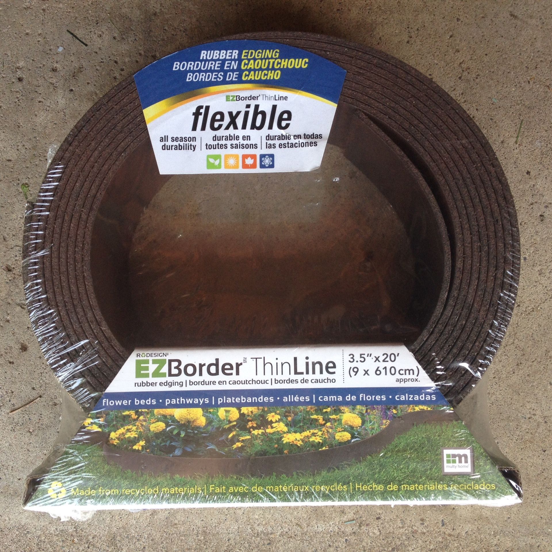 EZBorder ThinLINE Flexible Garden Edging 3.5" x20' (No Spikes)