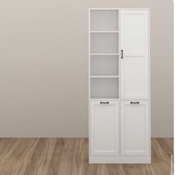 S6🔥Contemporary/Modern White Pantry with Wine Storage$180