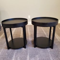 Two 20in Round Side Tables