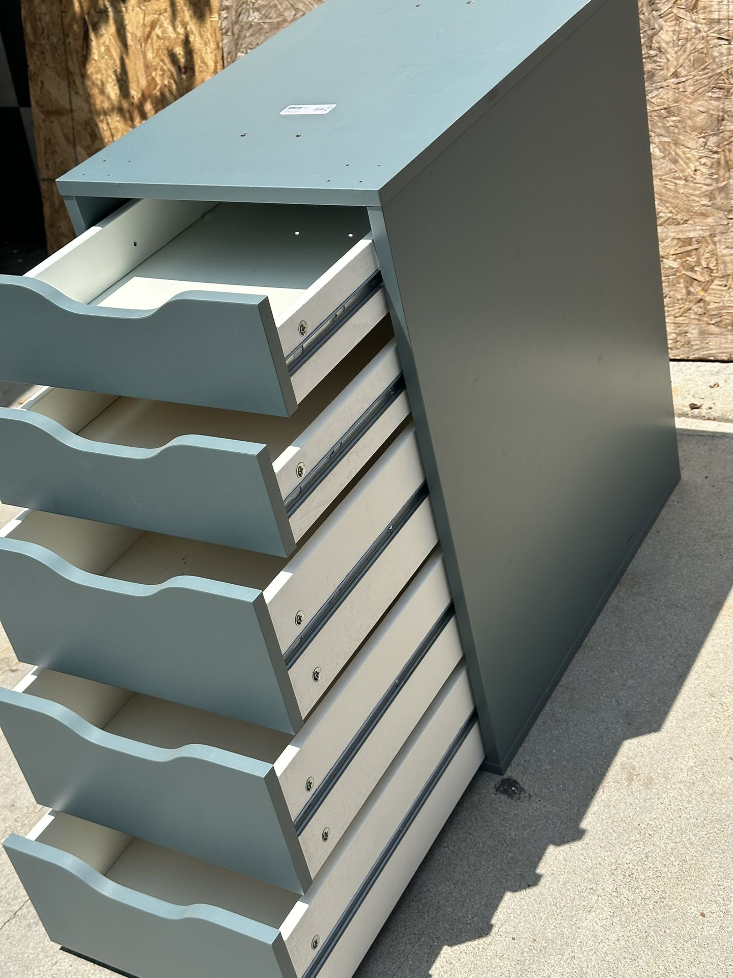IKEA ALEX Drawer unit, gray-turquoise 14⅛x27½" 5 Drawer Storage Preowned