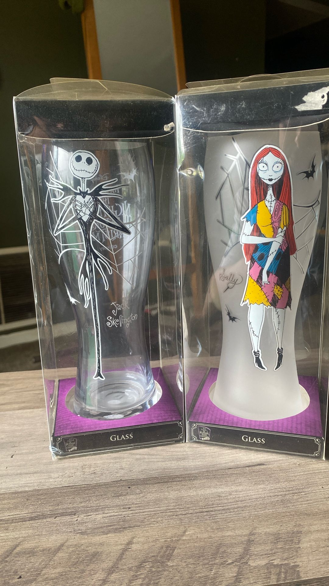 Nightmare Before Christmas Jack And Sally Tall Drinking Glass