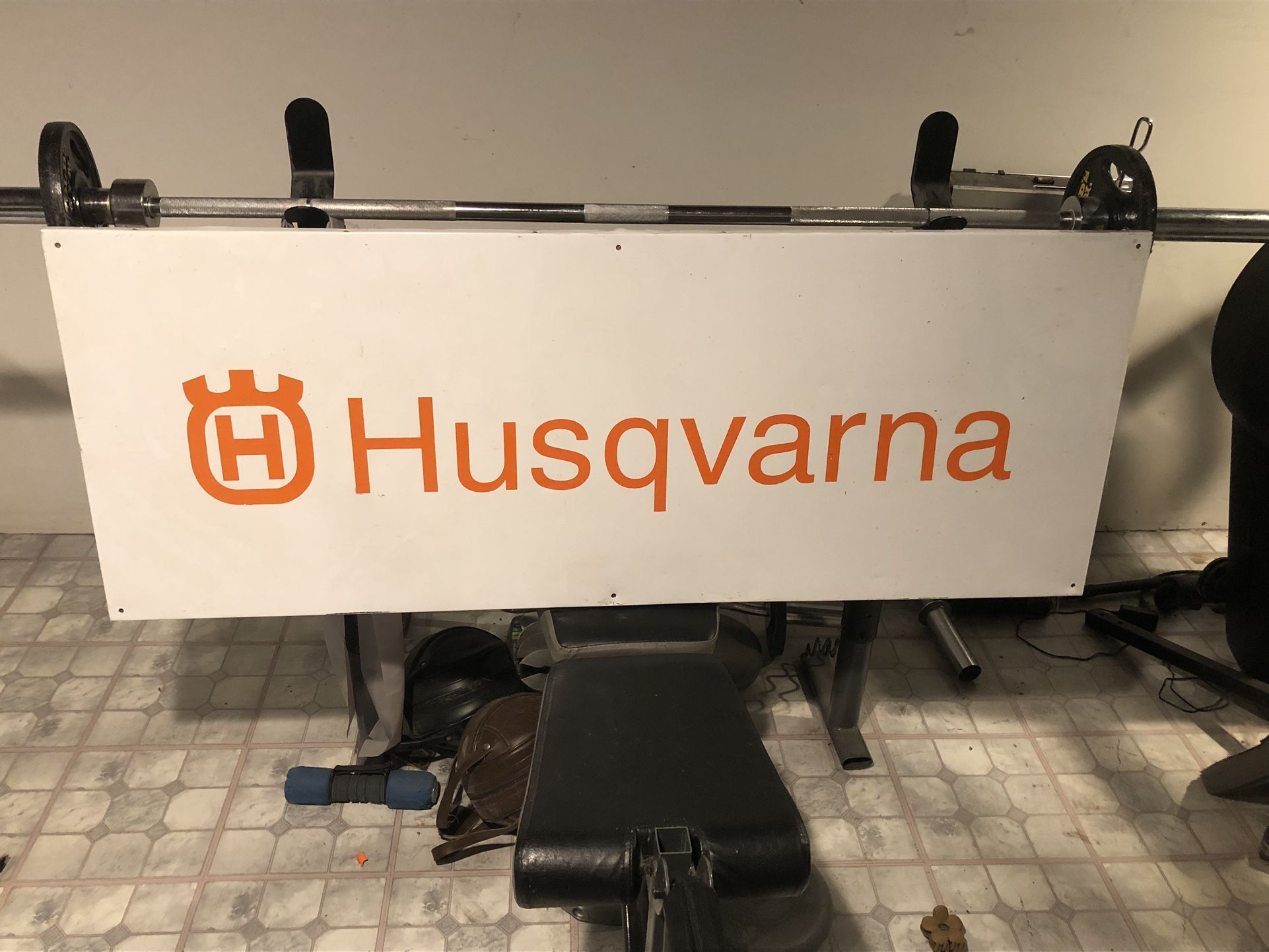 Husqvarna Metal Road Sign