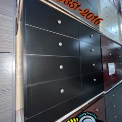 Black Eight Drawer Dresser With Chest Comoda Nueva 