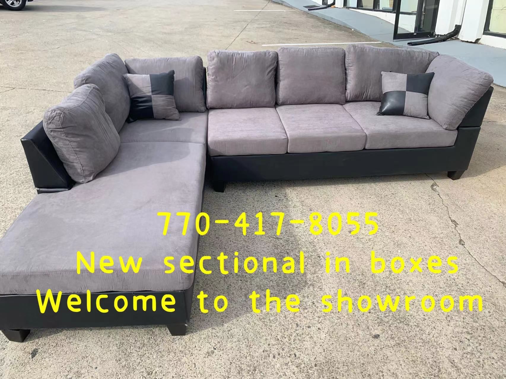 Grey And Black Sectional 1 Set 