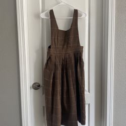Plaid Brown Dress 