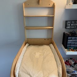 Wall-Mounted Changing Shelf, Foldable Wooden Changing Shelf